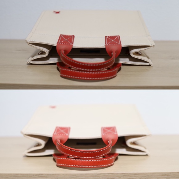 Burberry Blue Label Tote Hand Bag Canvas Beige - Picture 9 of 12